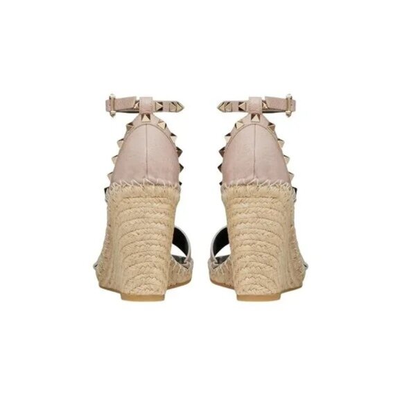 Valentino Garavani Women's Studded Ankle Strap Espadrille Wedge Sandals - Picture 5 of 5
